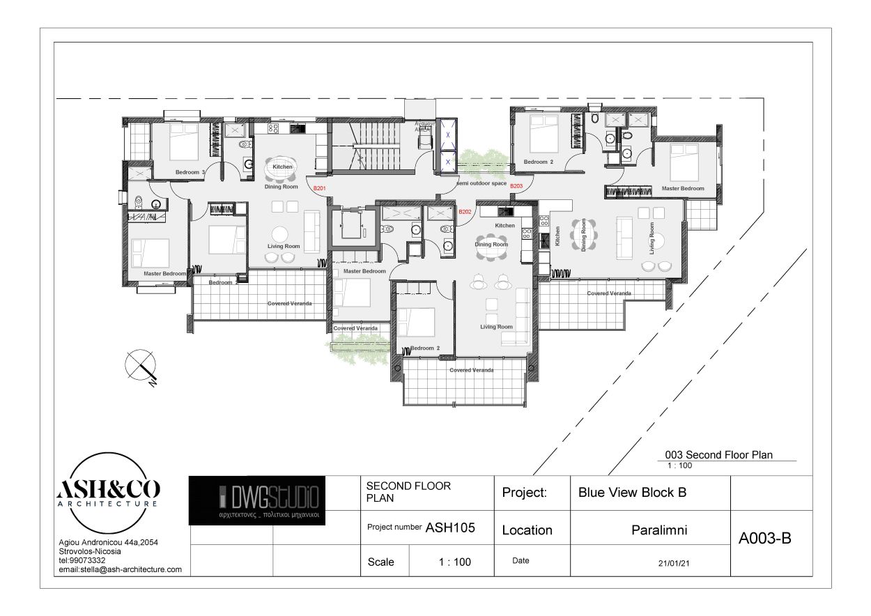 blue view sheet a003 b second floor plan