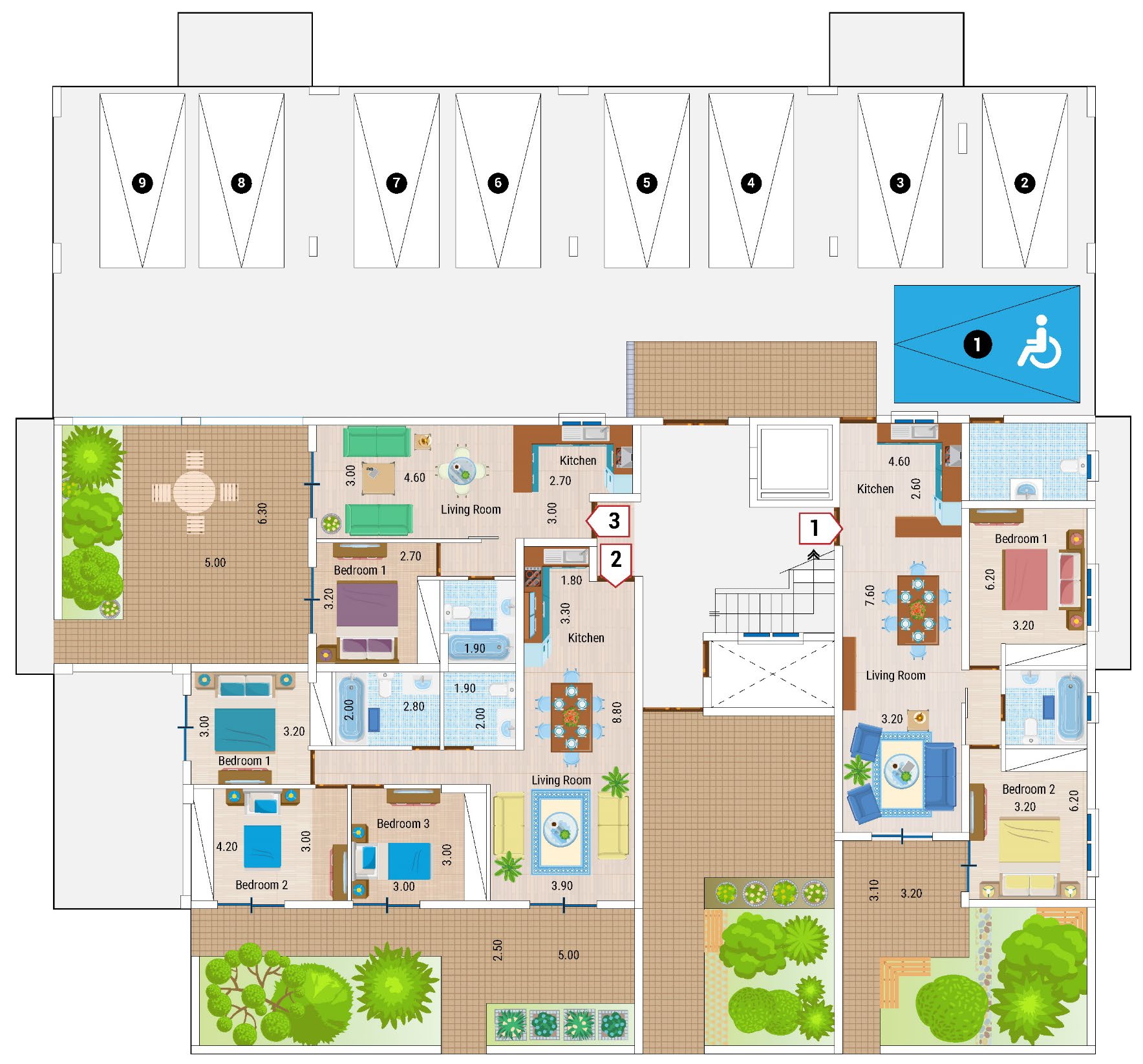 blook 2,4,5&6 ground floor